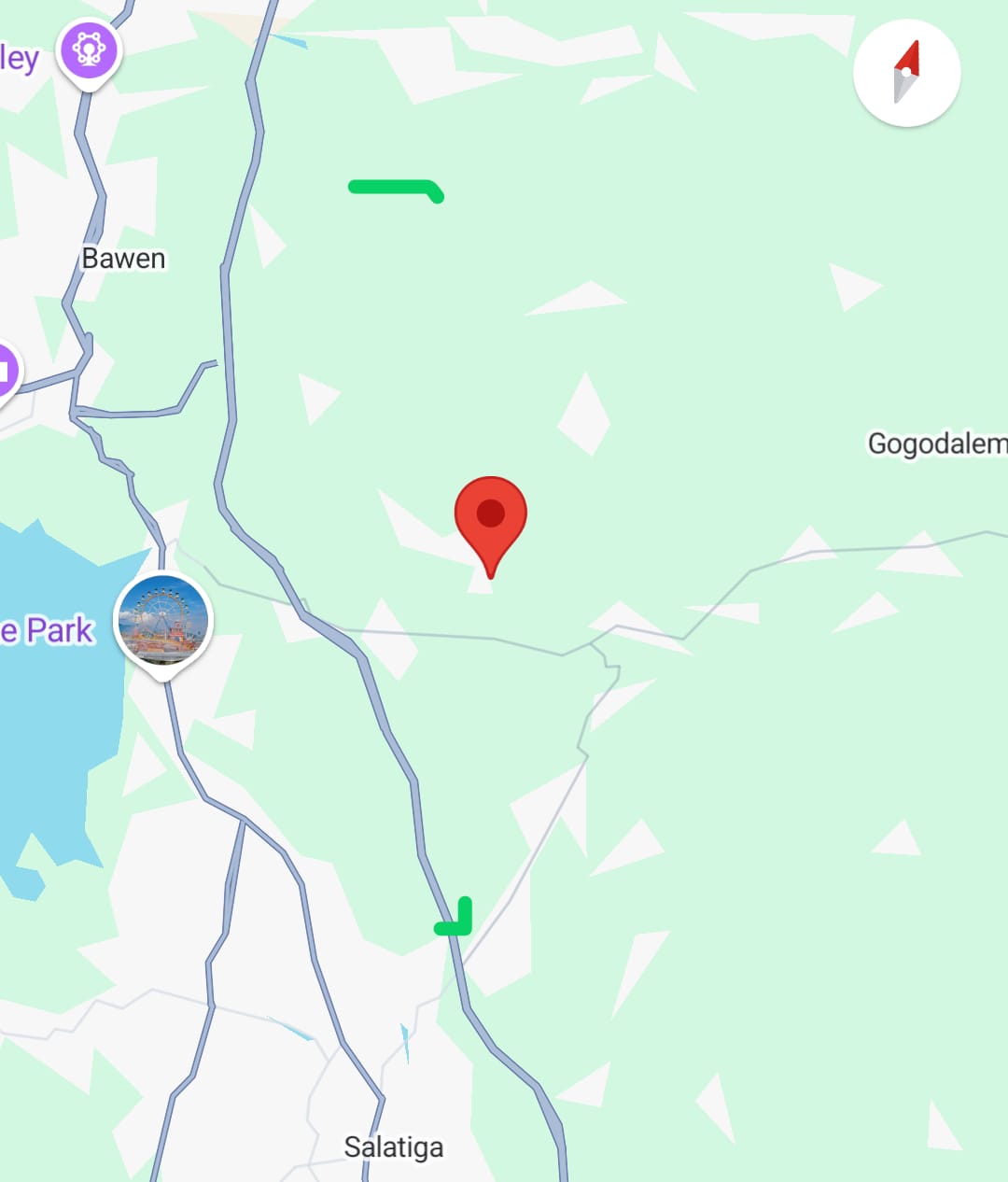 Peta lokasi Desa Tlompakan di Jawa Tengah dengan marker menunjukkan posisi tengah Desa